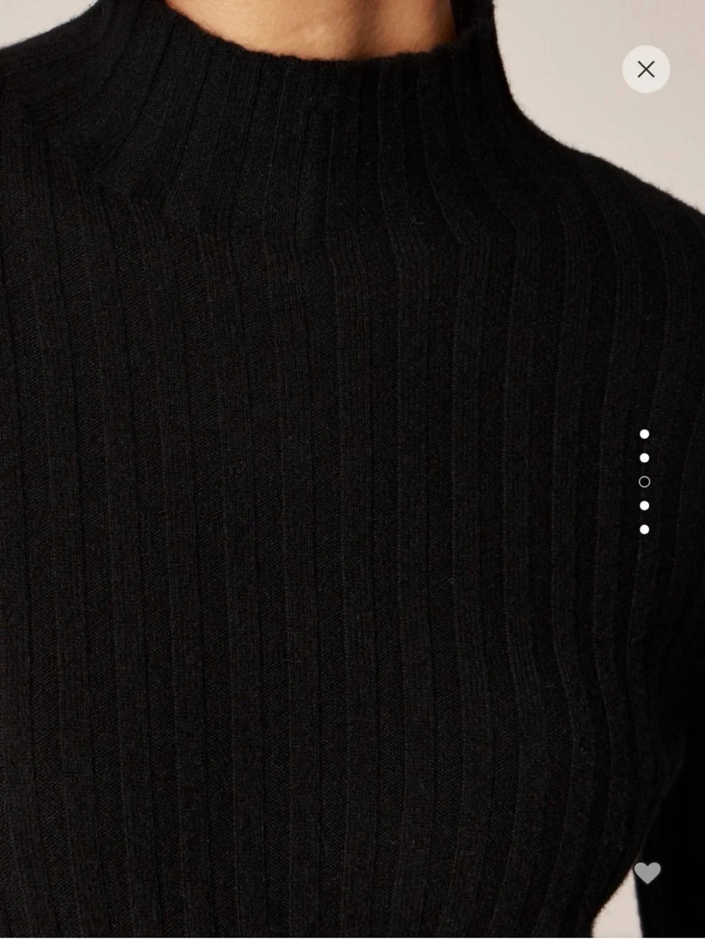 J Crew Wide-rib cashmere turtleneck sweater